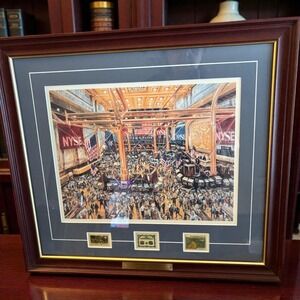 Large Framed Wall Art – NYSE Trading Floor "The Big Board" by Kamil Kubik